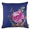 Homeroots Blue Flower Square Style Decorative Throw Pillow Cover 18 x 18 in. 355487 - alternate 4